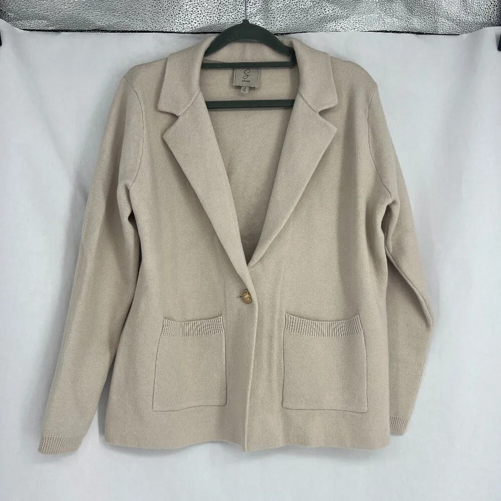 Sioni Cream Knit Blazer